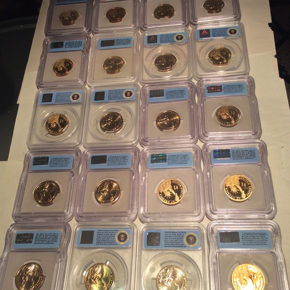 Valuable 20 ANACS & ICG Graded MS67 & Proof 70 Deep Cam Presidential Dollars Set - Picture 14 of 16